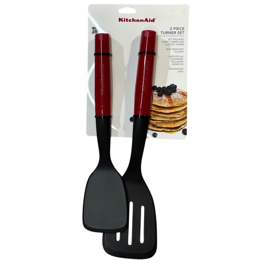 KITCHENAID RED Slotted Turner & Short Turner Model # KQ359OHERA VHTF 2Pc. Tools